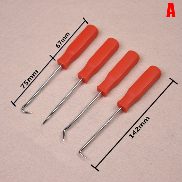 Haken Set Entfernen Auto Öl dichtung O-Ring Dichtung Auto Demontage Zubehör lange Pick and Hook (4 Stück)