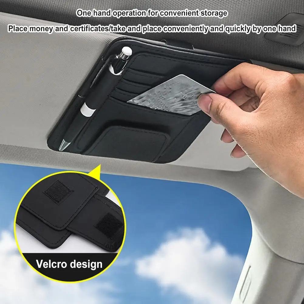 Auto Sonnenblende Organizer Multi-Pocket Visitenkarte Lagerung – Bild 6