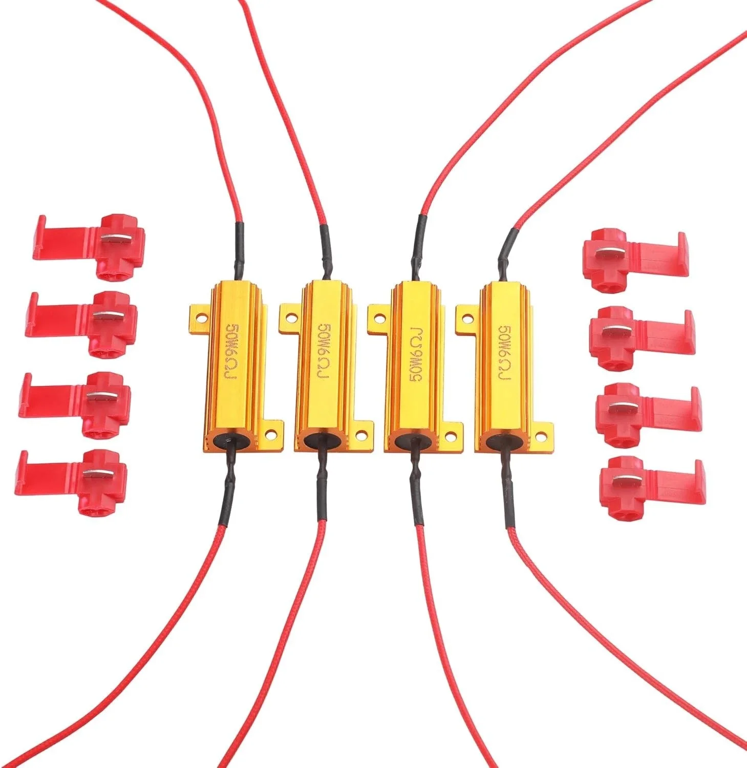 50W 6 Ohm LED-Lastwiderstand Blinkrelais für Auto-Blinkerlampen (4 Stück)