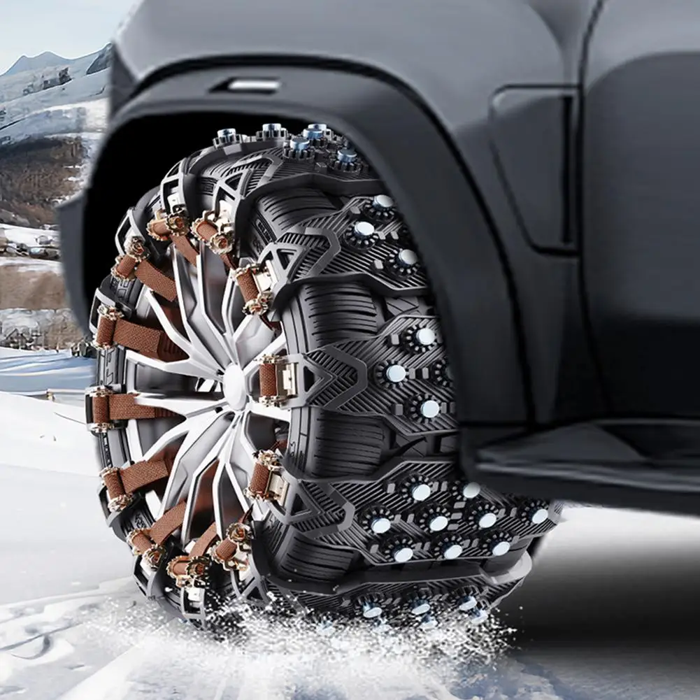 Winter-Notfall-Schneeketten, Rutschfeste Traktionsketten, Verstellbare – Bild 2
