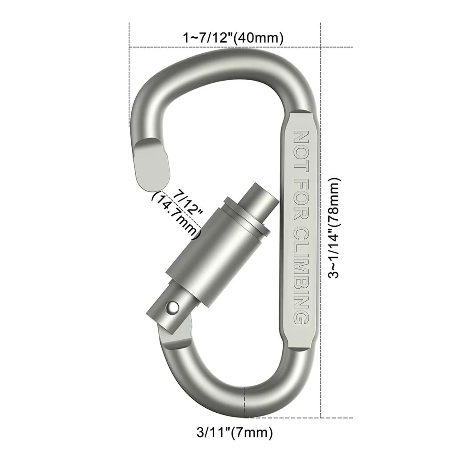 Karabiner Set Für Schlüssel Camping Überleben EDC Outdoor – Bild 3