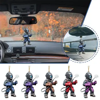 Schweißer Auto Anhänger Acryl 2D Anime Anhänger Spielzeug Auto Hängen Mode Schlüssel Zubehör Hause Dekoration