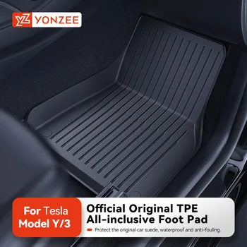 YZ TPE Auto-Fußmatten für Tesla Model 3 Y Highland Juniper 2019-2026 Kofferraum-Mattenset Vier Jahreszeiten