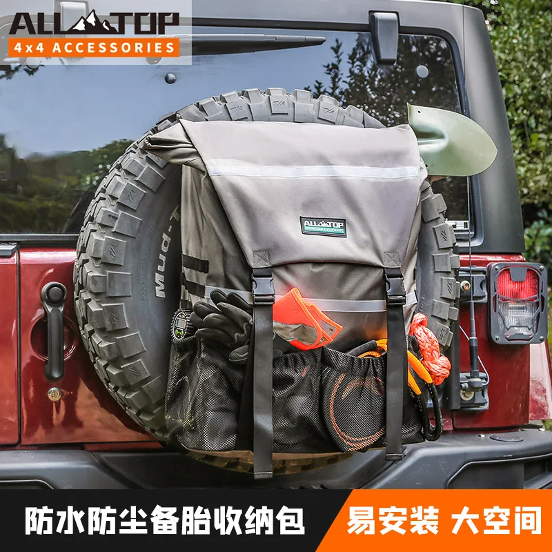 Outdoor Offroad Ersatzrad-Aufbewahrungstasche, Robuste Wasserdichte Nylon-Reifenabdeckung, Multifunktionale