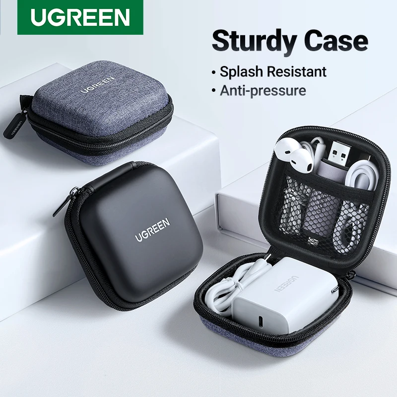 UGREEN Aufbewahrungstasche für Airpods, Ladekabel, Bluetooth-Kopfhörer, luxuriöse Aufbewahrungstasche