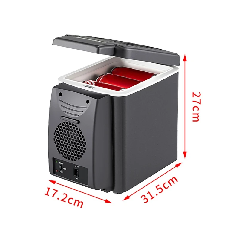6L Tragbarer Auto-Minikühlschrank, DC12V AC220V Dual-Use – Bild 3