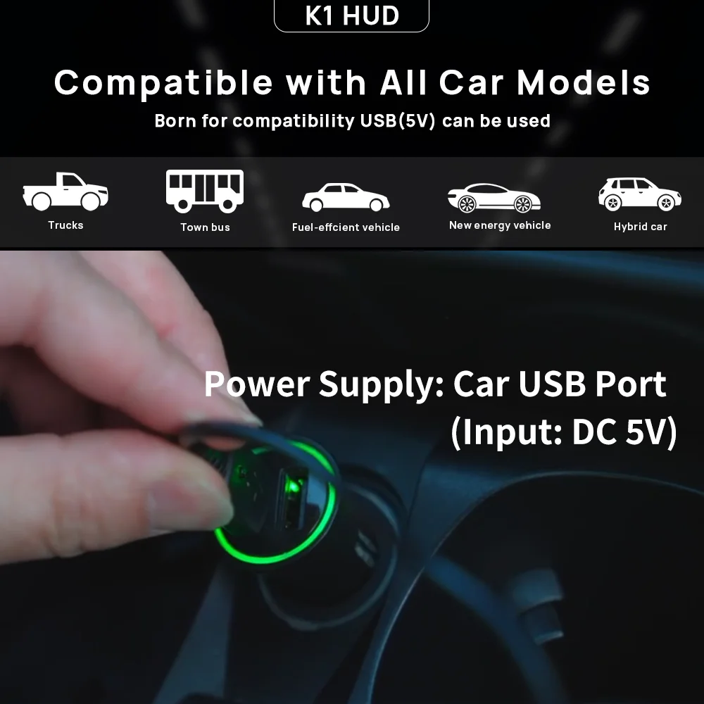 KWHUD HUD Head-up-Display Auto-GPS Digitaler Tachometer Universeller – Bild 6