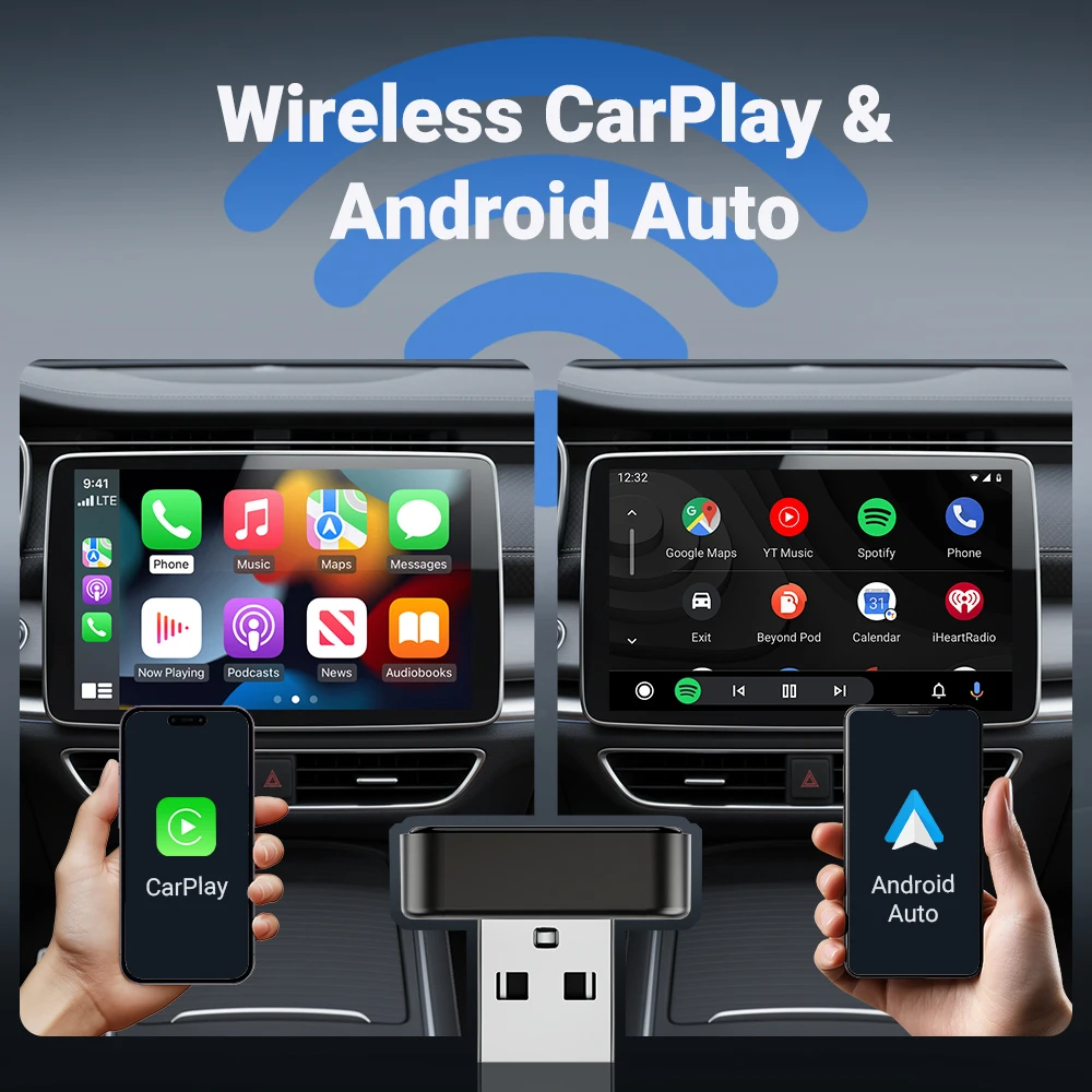 2026 NEU Drahtlose Carplay und Android Auto 2-in-1 Smart Mini Box WIFI – Bild 3