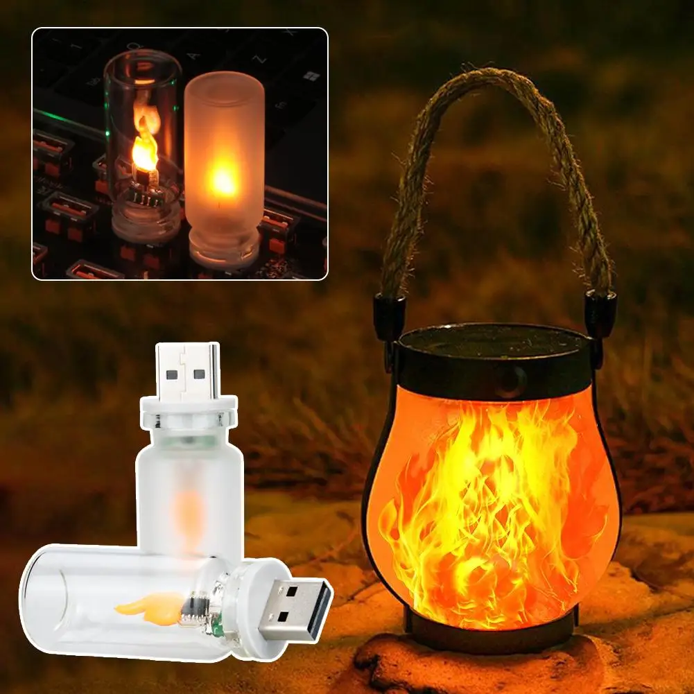 Retro USB Led Filament Nachtlicht Gelb Warme Glühbirne Beleuchtung – Bild 4