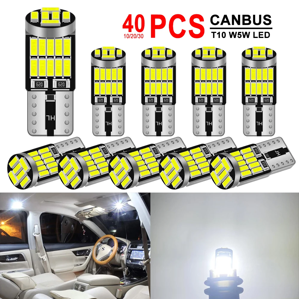 CANBUS Kein Fehler T10 W5W Led-lampe Für Auto Innen Dome Tür Karte Stamm Kennzeichen lichter 12V 26SMD 400LM