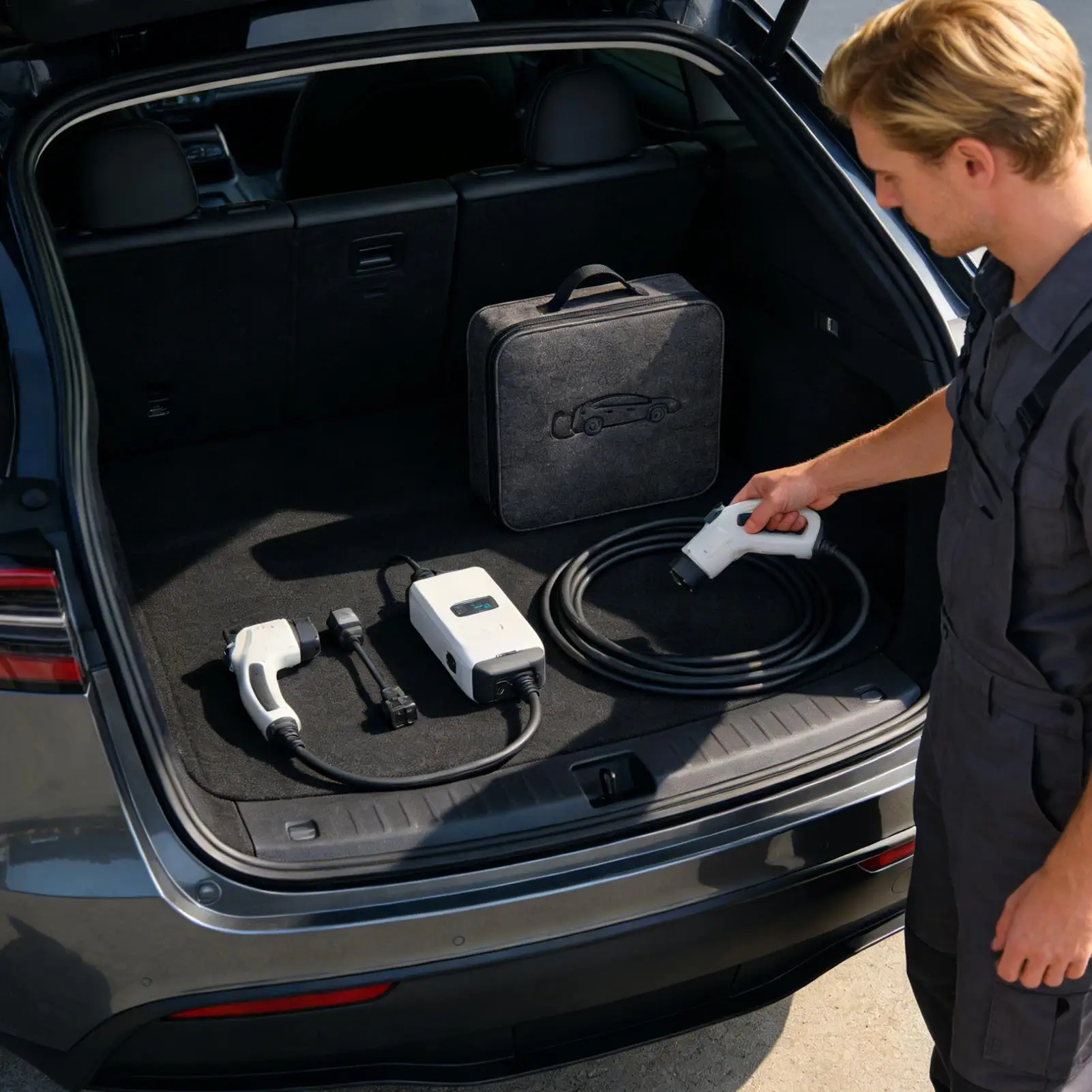 Aufbewahrungstasche für Ladekabel für Elektrofahrzeuge, tragbare – Bild 3