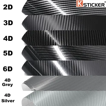 Auto Film Abdeckt 2D 3D 4D 5D 6D Glänzend Carbon Faser Verpackung Vinyl Film Auto Motorrad Wasserdichte PVC