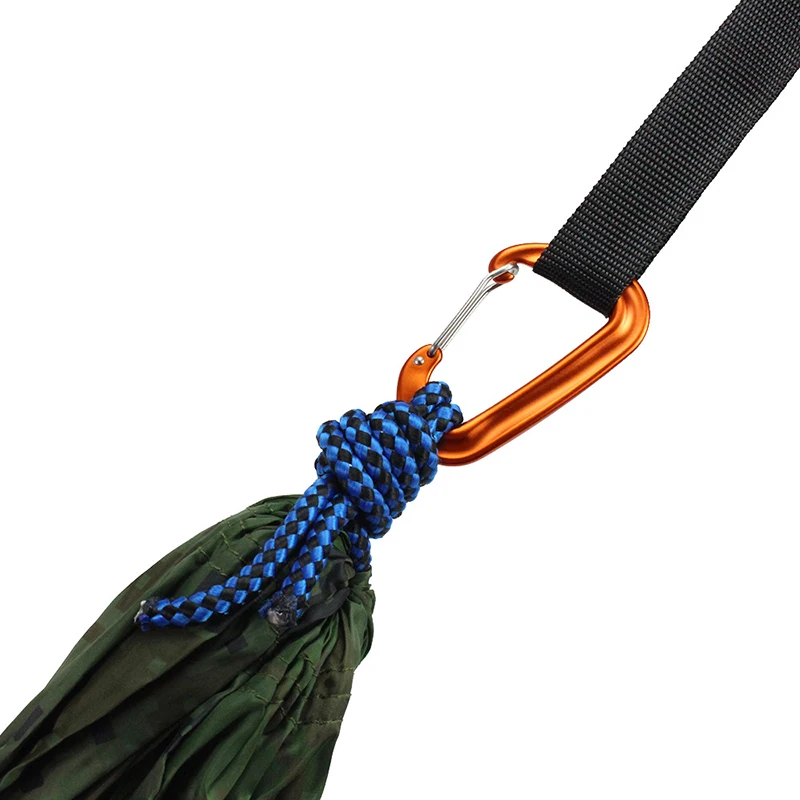 12KN Kleiner Kletterkarabiner D-Form Bergsteigen Schnalle Haken – Bild 4