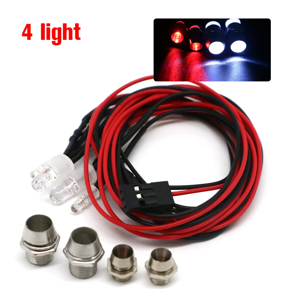 2/3/4/6/8 Lichter 70 cm Länge RC LED Nacht Scheinwerfer 3/5mm LED Licht für Modell Drift Crawler Auto Für RC