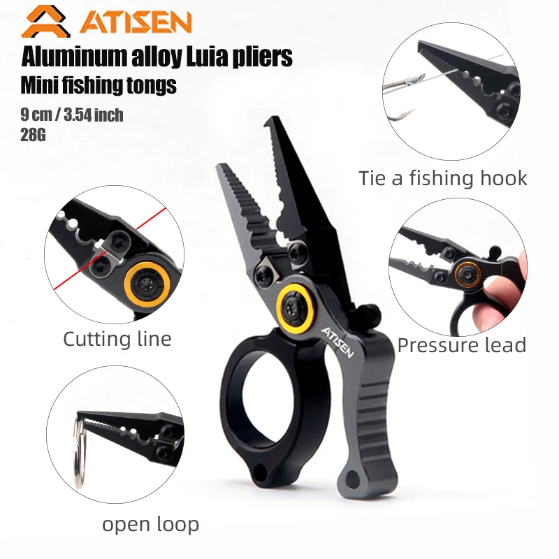 Booms Fishing X1 Angelzange aus Aluminium, Salzwasser, Surf-Angelgerät-Set, Angel-Multitool, Hakenentferner