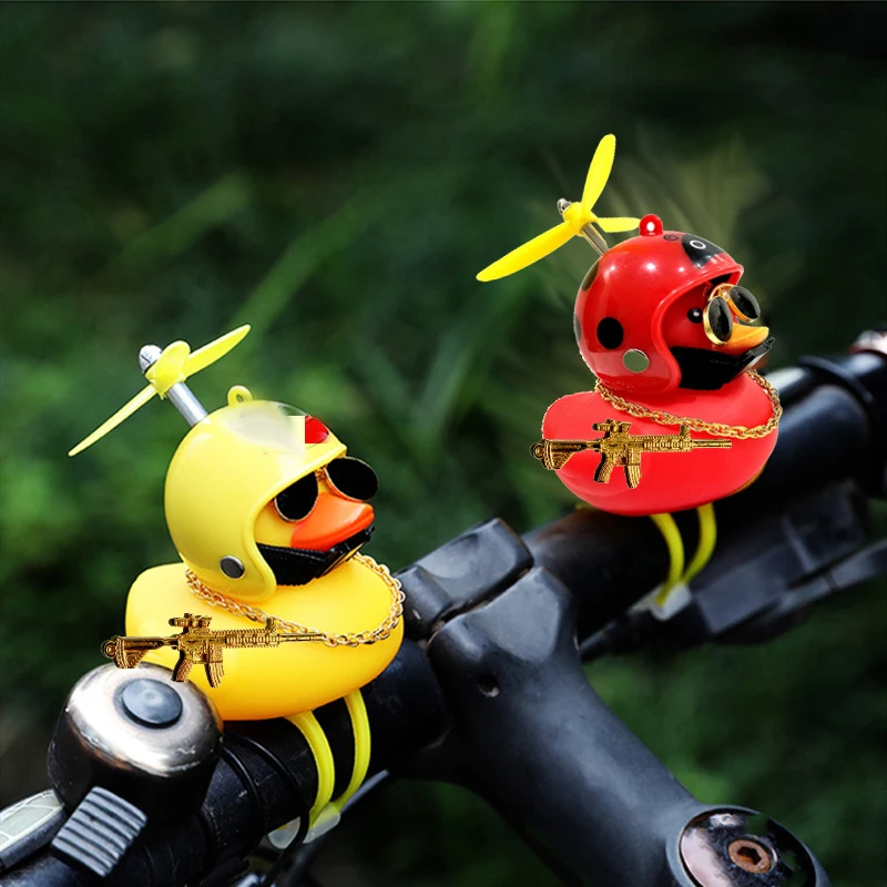 Motorzubehör Gelbe Ente mit Helm für Fahrrad ohne Lichter Auto – Bild 6