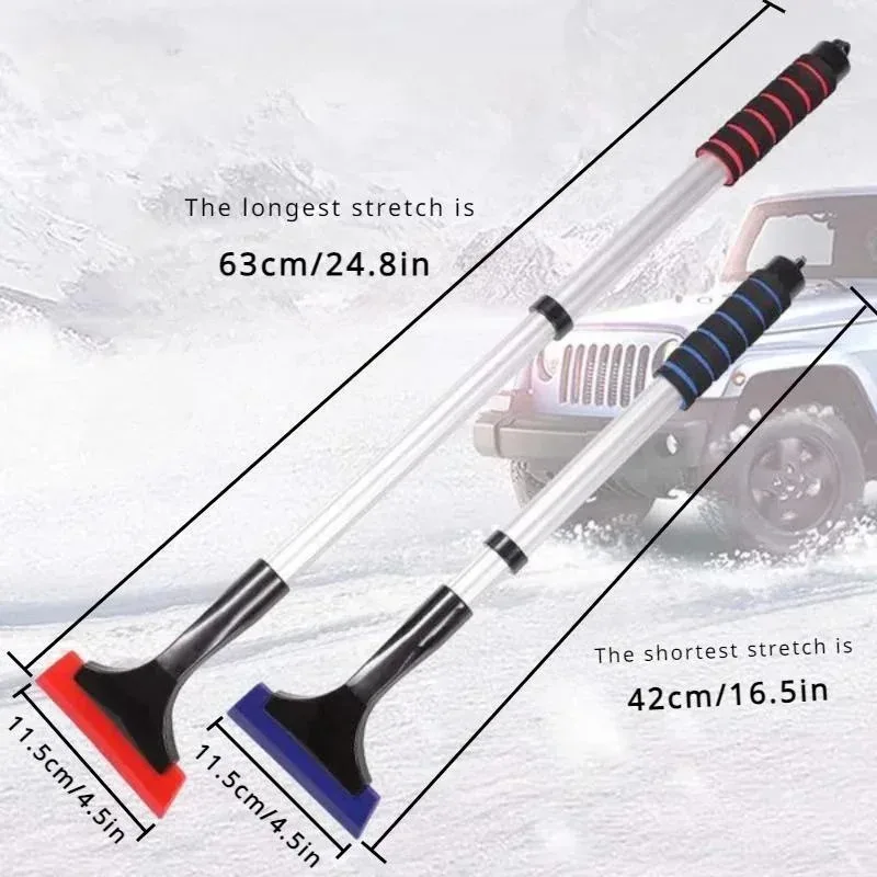 Ausziehbarer Schneebürsten-Eiskratzer aus Aluminium für die – Bild 5