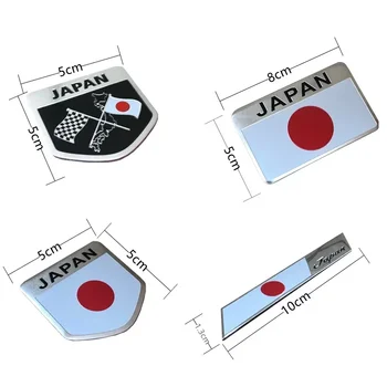 Japan Japanische Flagge Schild Emblem Metall Abzeichen Auto LKW Motorrad Karosserie Stoßstange Garnieren