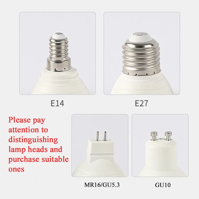 GU10 E27 E14 MR16 GU5.3 Lampada Led-lampe 3 W 6 W 9 W 12 W (10 Stück) – Bild 3