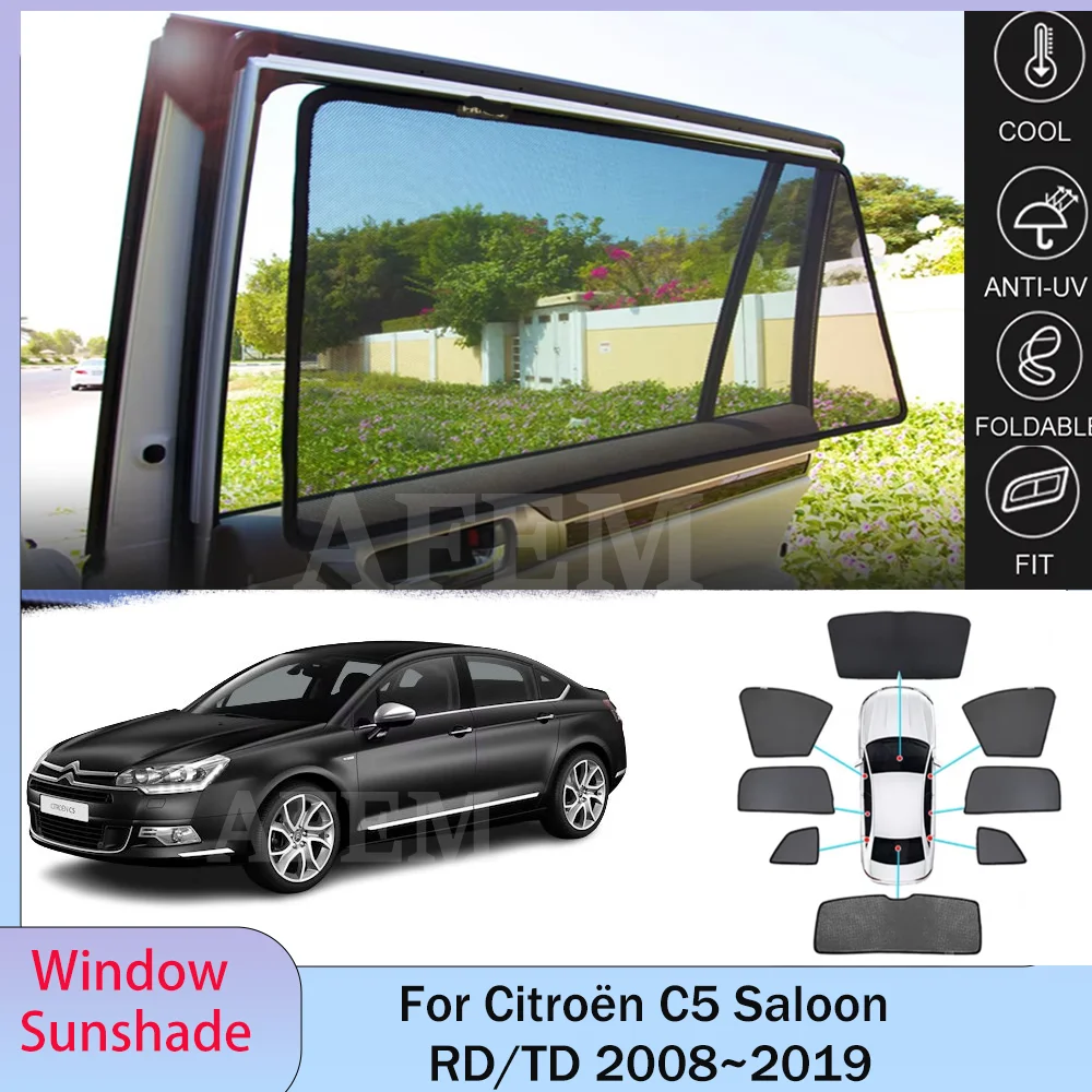 Auto-Sonnenschutz für Citroen C5 Saloon RD/TD 2008~2019 2009 Seitenfenster Dachfenster Windschutzscheibe