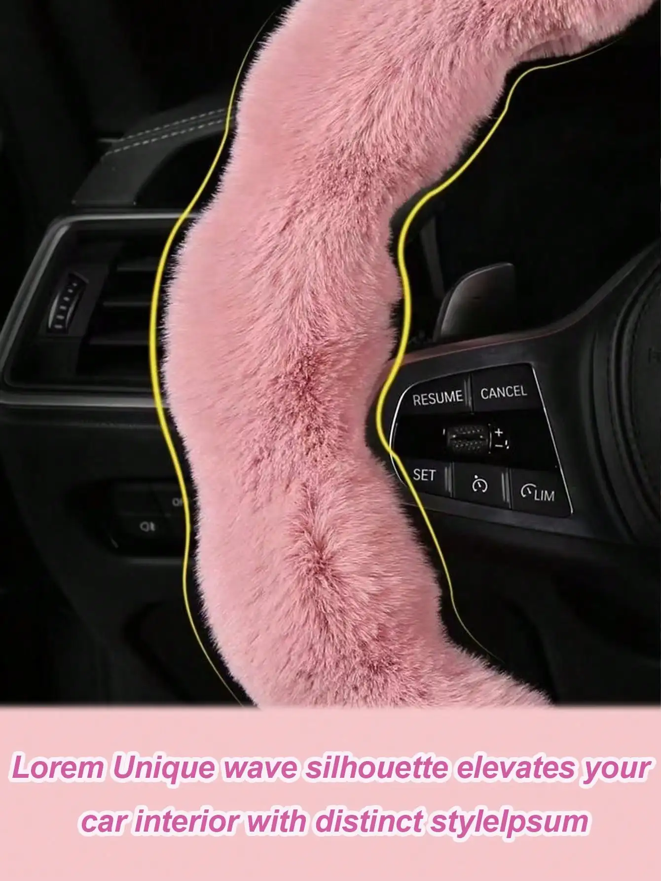 Flauschige Blasen-Plüsch-Lenkradabdeckung für Autos - warmer Winter – Bild 3