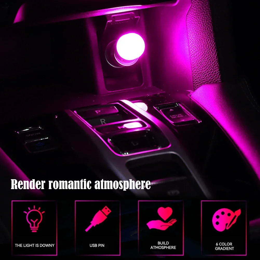 LED Innen Umgebungs Dekorationen Lichter USB Touch Auto Atmosphäre – Bild 4