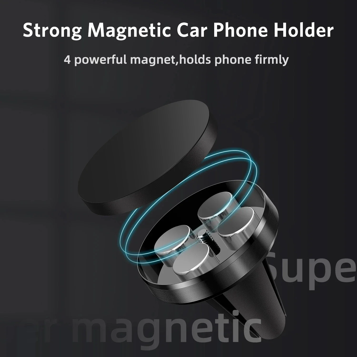 Magnetischer Autotelefonhalter für Lüftungsschlitze, Magnet – Bild 4