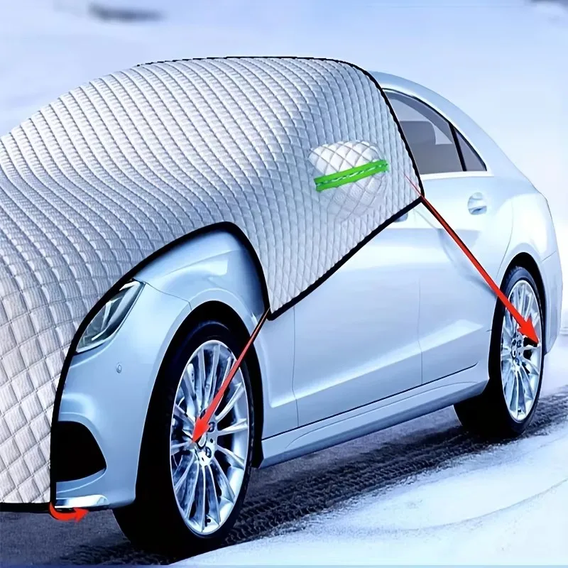 Vergrößern Auto Schnee Abdeckung Winter Windschutzscheibe Schnee – Bild 6