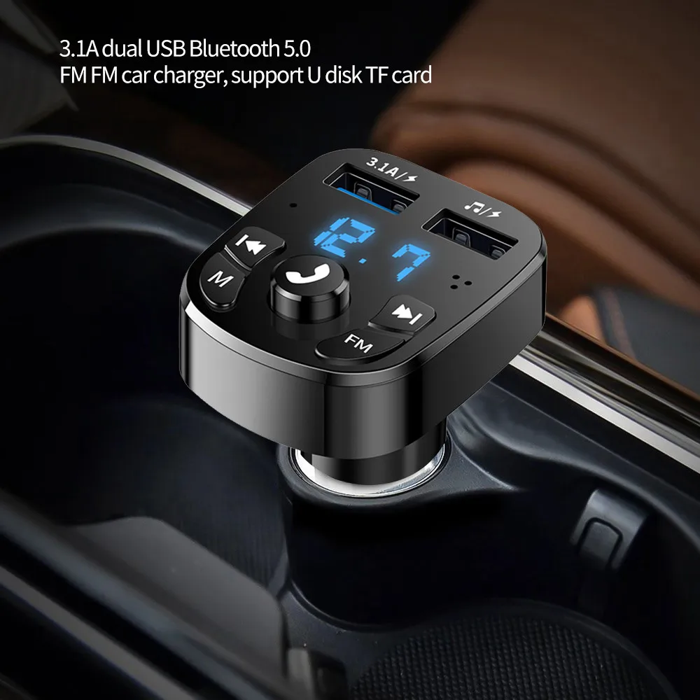 Auto-Freisprecheinrichtung, Bluetooth-kompatibel, 5.0 FM-Transmitter – Bild 2