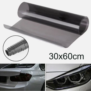30x60cm Glänzend Scheinwerfer Rücklicht Nebel Licht Windschutzscheibe Tönung Film Licht Schwarz Auto Körper