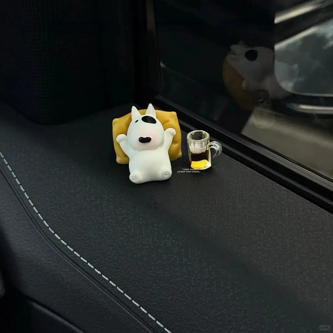 Bullterrier, universelles Autozubehör, niedliche Armaturenbrett-Figur – Bild 3