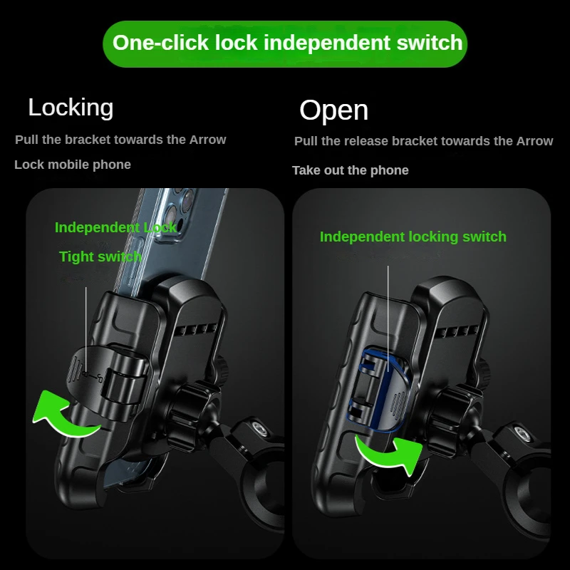 Motorrad-Telefonhalter One-Touch Auto Quick Lock – Bild 3