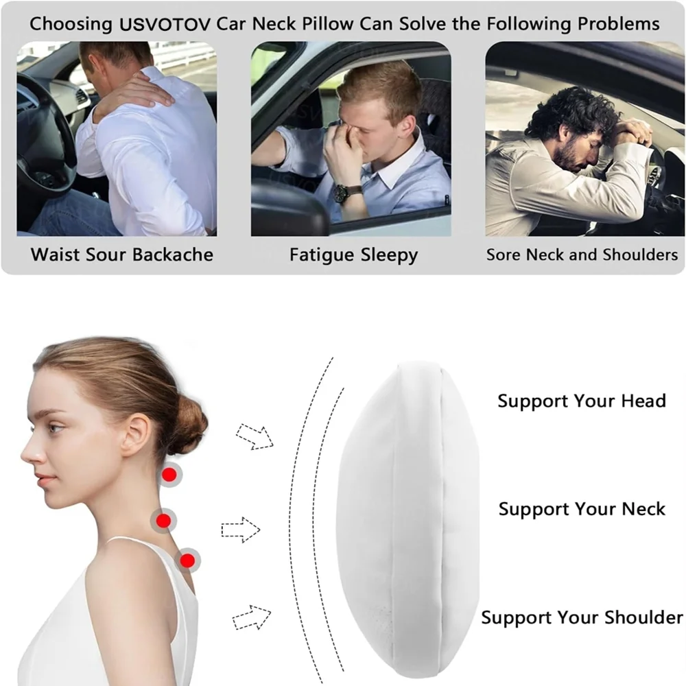 Auto-Kopfstützenkissen für Nackenstütze, Universelles – Bild 4