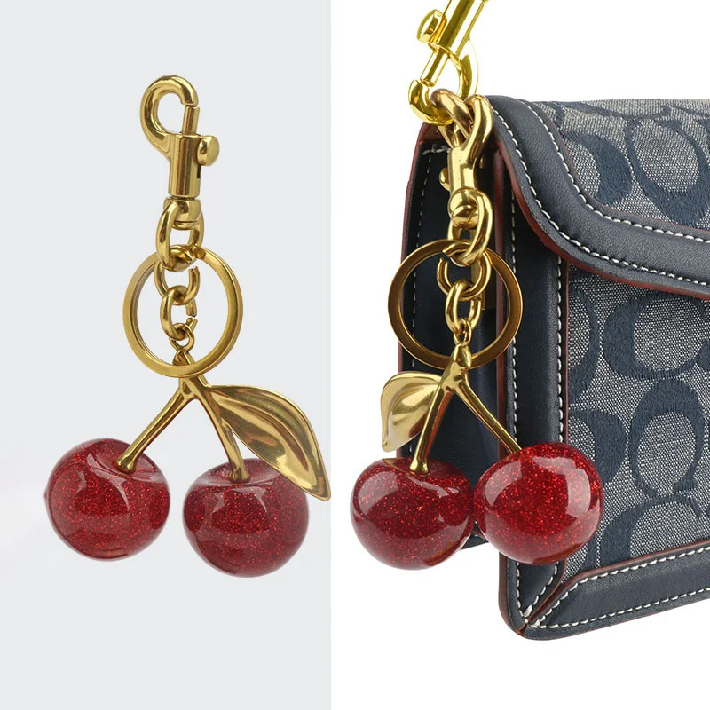 Kirsch-Charm-Handtaschen-Anhänger-Schlüsselanhänger für Damen – Bild 4