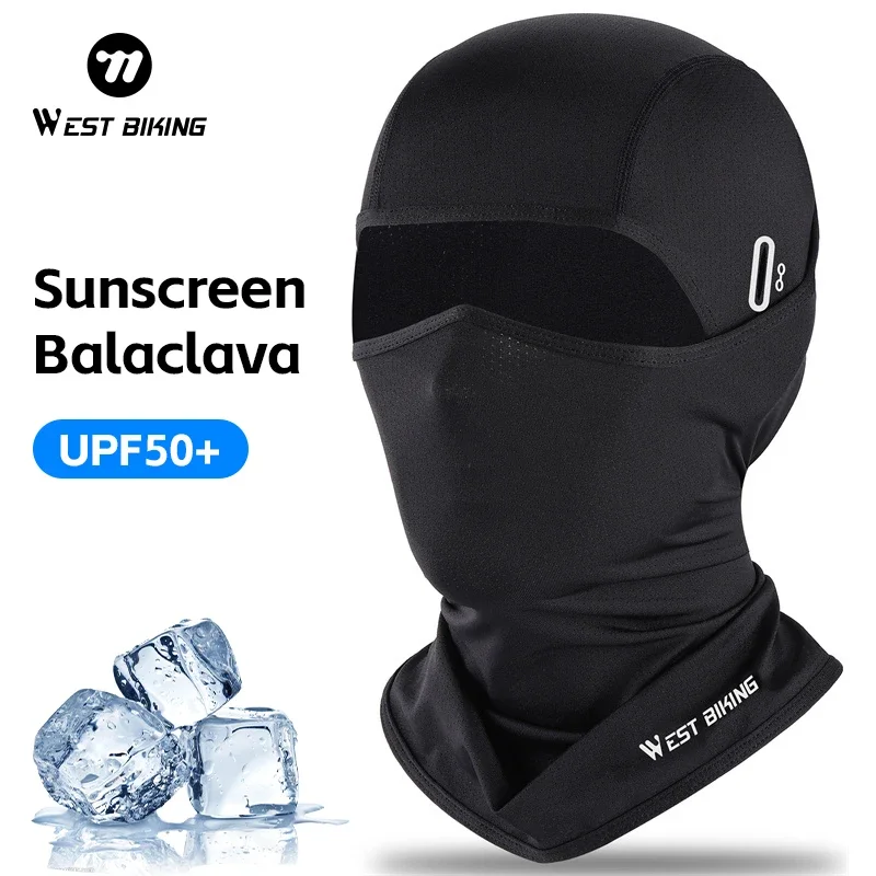 WEST BIKING Sommer-Radkappe aus Eisseide, atmungsaktive Anti-UV-Sturmhaube für Herren und Damen