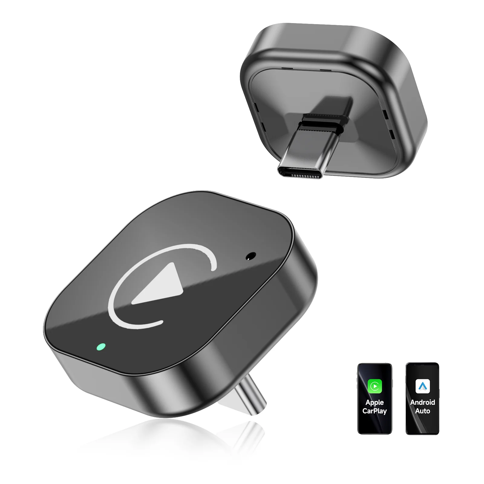 (Typ-C) 2-in-1-Carplay-Dongle, kabelloser CarPlay-Apapter USB C / Android Auto USB C zur wandelt