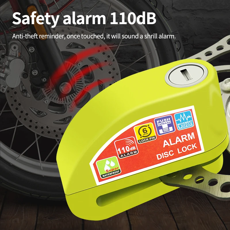 Roller Motorrad Fahrrad Alarm Lock Rad Scheibenbremse Wasserdichte – Bild 3