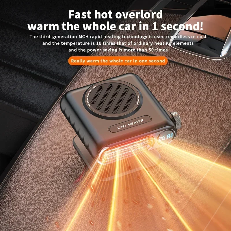 Display Temperatur Auto Heizung 12V/24V Tragbare Defogger Defroster – Bild 4