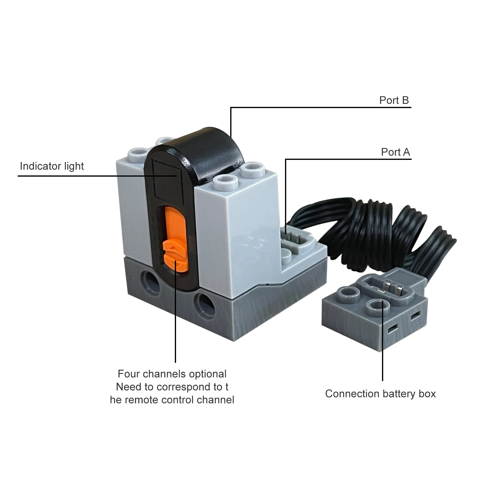 MOS 11-teiliges Brick Motor Power Function Kit mit Technik-Teilen – Bild 4