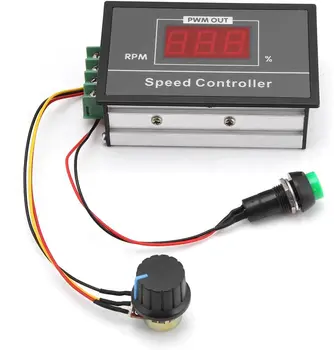 DC 6-60V 12V 24V 36V 48V 30A PWM DC Motor Drehzahlregler Regler Motordrehzahlregler mit Start-Stopp-Schalter