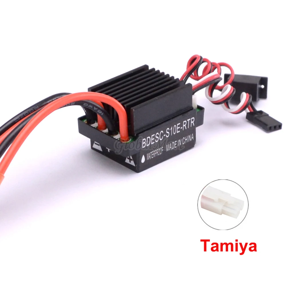 RC Hobby 320A ESC Bürstenmotor Drehzahlregler mit 2A BEC Hochspannung 6-12V Bürste ESC für RC Schiff & RC Auto