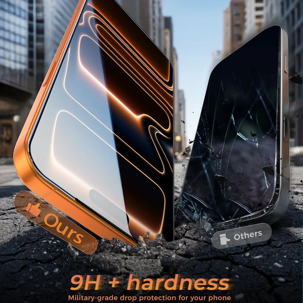 Panzerglas für iPhone 13 18 17 16 15 14 12 11 Pro Max XR X (4 Stück) – Bild 2