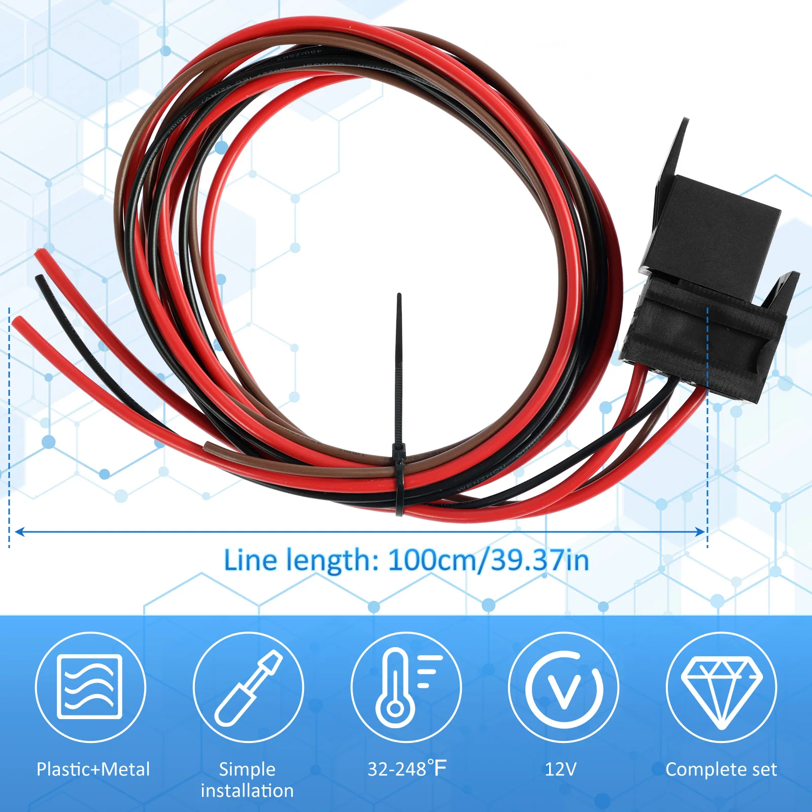Auto Elektrischer Kühlerlüfter Thermostat Controller Kit 12V – Bild 6