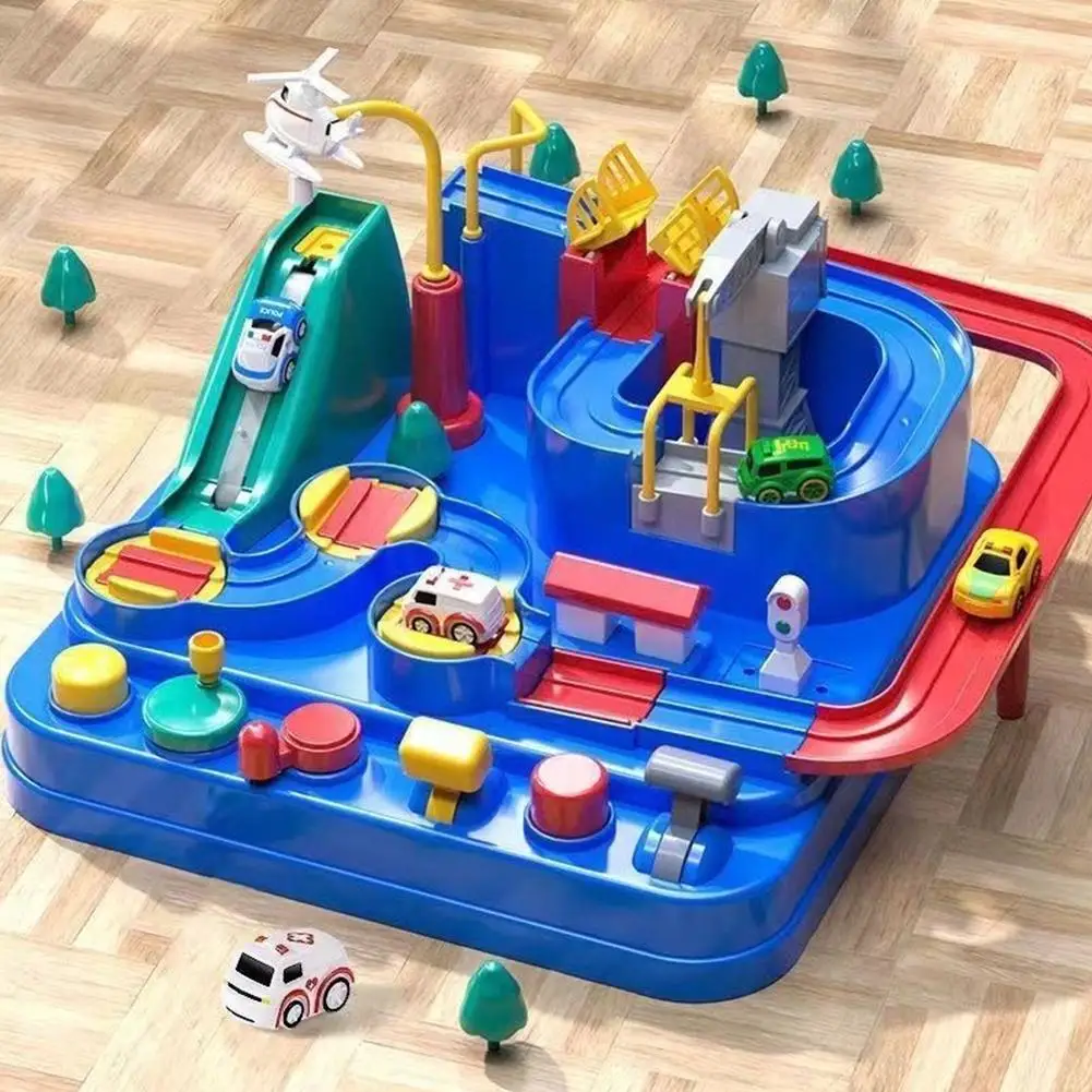 Racing Rail Car Modell Lernspielzeug Kinder Verfolgen Abenteuerspiel – Bild 4