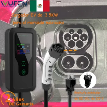 WUFEN Modell 2 110 V 1760 W EV-Ladegerät 1 Phase Typ 2 Elektroauto 5 m Ladekabel IEC 62196-2 Wallbox