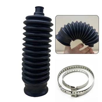Universal Silikon Rack Lenkung Boot Ritzel Balg Stiefel LH + RH Kit Mit Klemmen Schwarz Auto Silikon Wartung