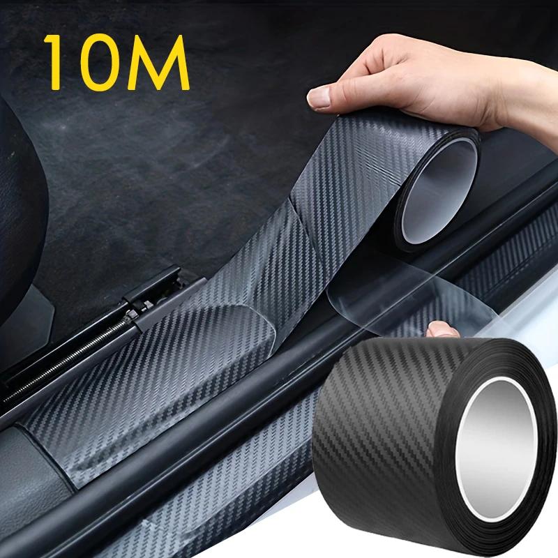1-10 m Nano Carbon Faser Auto 3D Klebeband Aufkleber Wrap Tür Spiegel Paste Schutz Streifen DIY Schutz film