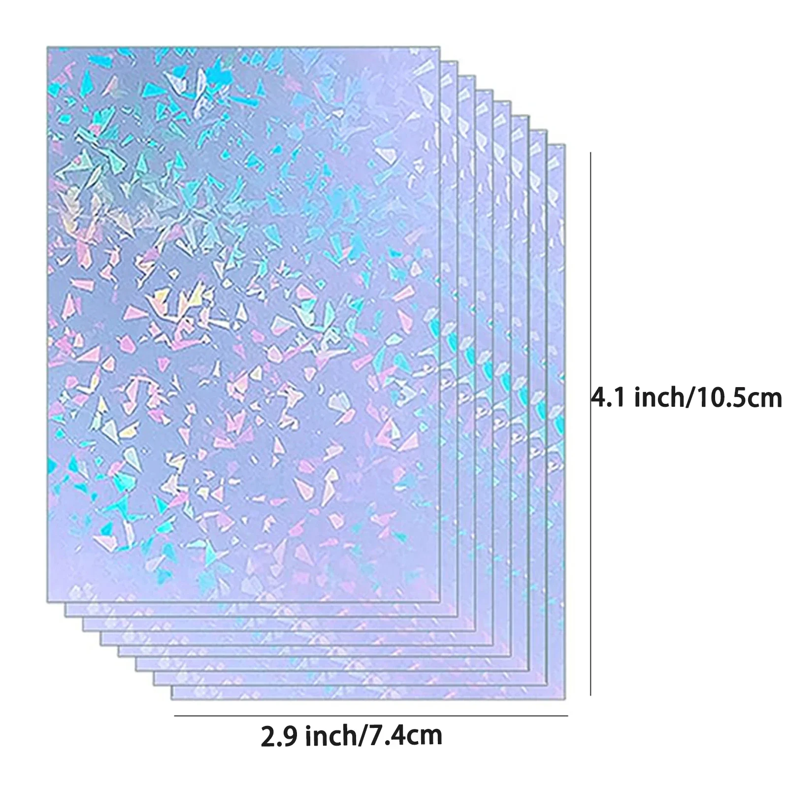 50 Blatt wasserdichte Kaltlaminierfolie 4,1 x 2,9 Zoll selbstklebende Papierfolie DIY-Paketkarte