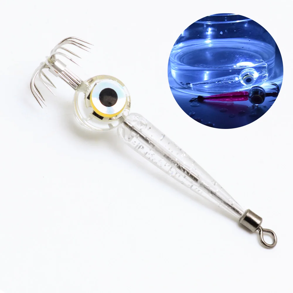 Leuchtender Tintenfisch-Haken, Meeresangel-Oktopus-Haken, LED-Blitz-Unterwasser-Angellicht