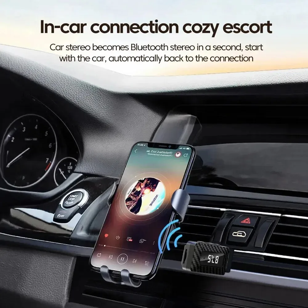 Auto Bluetooth 5,3 FM Sender USB Wireless Audio Adapter mit MIC – Bild 5